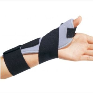 Thumb Splint ThumbSPICA One Size Fits Most Hook and Loop Closure Left Hand Black / Blue