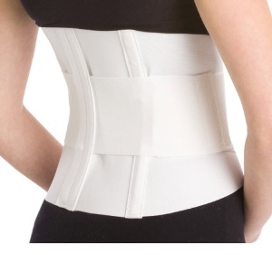 Back Support ProCare Medium / Large Hook and Loop Closure 36 to 42 Inch Waist or Hip Circumference 10 Inch Height Adult
