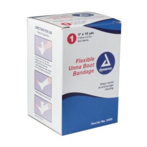 Unna Boot Dynarex Zinc Oxide 3 Inch X 10 Yard