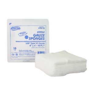 Gauze Sponge Dukal 4 X 4 Inch 16-Ply Sterile 10 per Pack