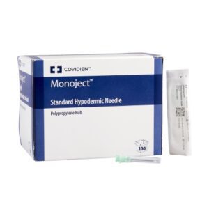 Hypodermic Needle Monoject SoftPack 1 Inch Length 18 Gauge Regular Wall Without Safety