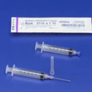 Standard Hypodermic Syringe with Needle Monoject SoftPack 6 mL 1-1/2 Inch 20 Gauge NonSafety Regular Wall
