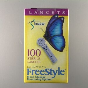 Lancet for Lancing Device Freestyle 28 Gauge Non-Safety Twist Off Cap Finger