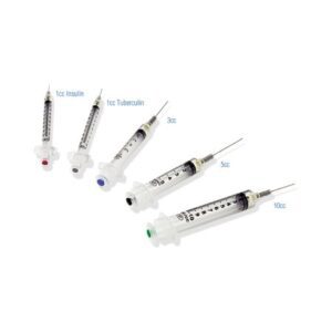 Safety Hypodermic Syringe with Needle VanishPoint 5 mL 1 Inch 21 Gauge Retractable Safety Needle Regular Wall