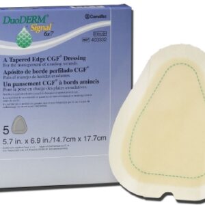 Hydrocolloid Dressing DuoDERM Signal CGF Foam Backing 6 X 7 Inch Triangle Hydrocolloid