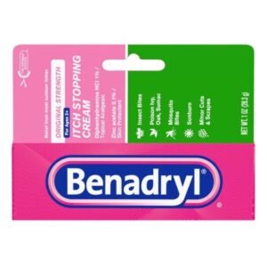 Itch Relief Benadryl 1% Strength Cream 1 oz. Tube