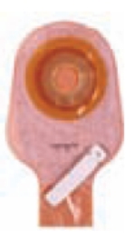 Colostomy Pouch Assura One-Piece System 9-3/4 Inch Length Flat, Trim to Fit 3/8 to 2-1/4 Inch Stoma Drainable