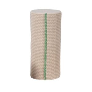 Elastic Bandage EZe-Band LF 6 Inch X 5 Yard Double Hook and Loop Closure Tan Sterile Standard Compression