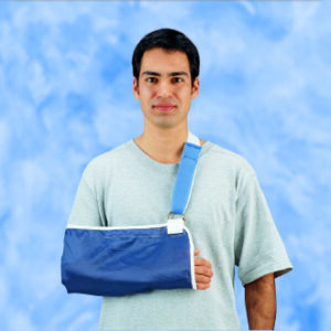 Arm Sling with Padded Strap DeRoyal O-Ring / Hook and Loop Strap Closure One Size Fits Most