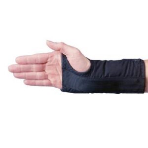Wrist Brace Rolyan D-Ring Aluminum / Polyester / Cotton / Foam / Polyester Left Hand Black X-Small