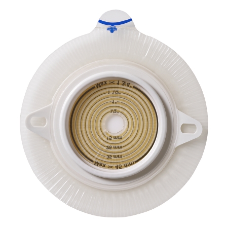 Ostomy Barrier Assura2 Trim to Fit, Extended Wear Silicone Based Adhesive 50 mm Flange Red Code System Synthetic Resin 3/8 to 1-3/4 Inch Opening 2 Inch Diameter