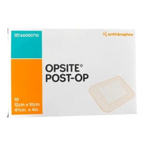 Transparent Film Dressing with Pad OpSite Post Op 4 X 4-3/4 Inch 3 Tab Delivery Rectangle Sterile