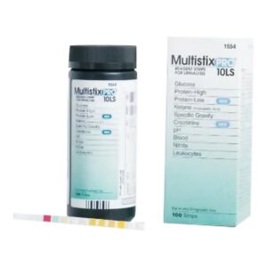 Urinalysis Reagent Multistix Blood, Creatinine, Glucose, Ketone, Leukocytes, Nitrite, pH, Protein, Specific Gravity For Clinitek 50 Urine Chemistry Analyzer
