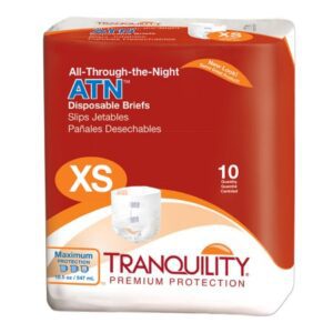 Unisex Adult Incontinence Brief Tranquility ATN X-Small Disposable Heavy Absorbency