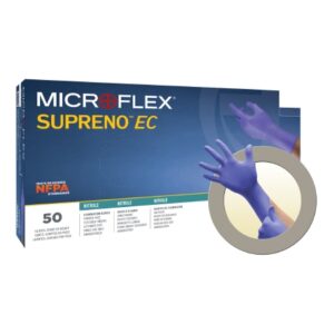 Exam Glove Supreno EC X-Large NonSterile Nitrile Extended Cuff Length Textured Fingertips Blue Chemo Tested / Fentanyl Tested