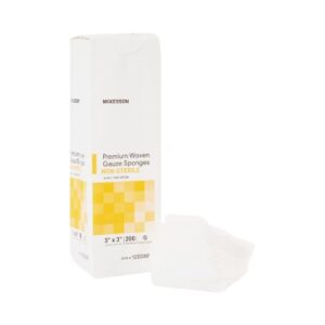 Gauze Sponge McKesson 3 X 3 Inch 12-Ply NonSterile 200 per Pack