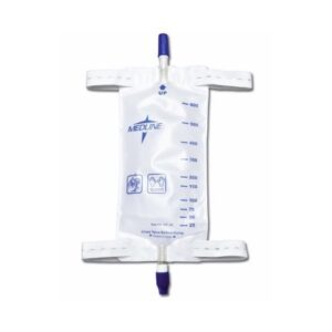 Urinary Leg Bag Medline Anti-Reflux Valve Sterile 600 mL Vinyl