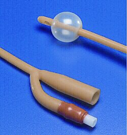Foley Catheter Dover 2-Way Standard Tip 5 cc Balloon 16 Fr. Silicone Elastomer Coated Latex