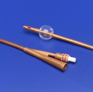 Foley Catheter Dover 2-Way Standard Tip 5 cc Balloon 20 Fr. Silicone Elastomer Coated Latex