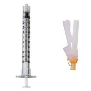 Safety Hypodermic Syringe with Needle Eclipse 1 mL 5/8 Inch 25 Gauge Hinged Safety Needle Thin Wall