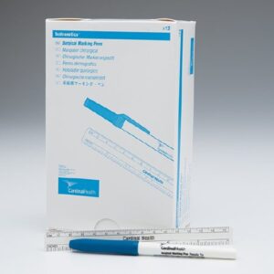 Skin Marker with Ruler Cardinal Health Gentian Violet Ink Sterile Full Size Tapered Tip
