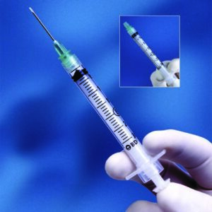 Safety Hypodermic Syringe with Needle Integra 3 mL 1 Inch 23 Gauge Retractable Safety Needle Thin Wall