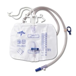 Urinary Drain Bag Medline Anti-Reflux Valve Sterile 2,000 mL Vinyl
