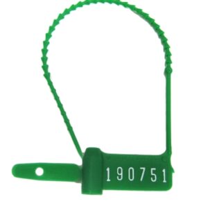 Tamper Evident Seal Cynch-Loks Numbered Green Plastic 6 Inch