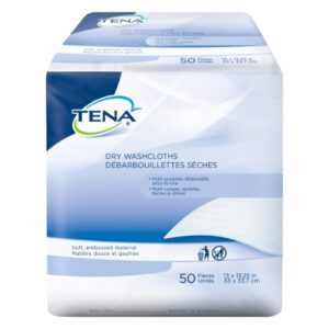 Washcloth TENA 13 X 13-1/4 Inch White Disposable