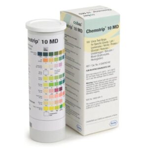 Urinalysis Reagent Chemstrip Bilirubin, Blood, Glucose, Ketone, Leukocytes, Nitrite, pH, Protein, Specific Gravity, Urobilinogen For Visual Read / Chemstrip 101 / Chemstrip Criterion II / Urisys 1100