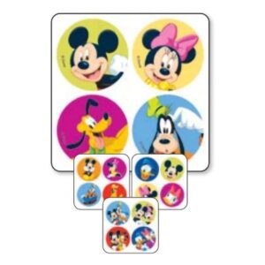 MiniBadges 300 per Pack Mickey and Friends Sticker 2-1/2 Inch
