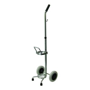 Oxygen Cart Chrome 10 X 12.5 X 40 Inch Silver