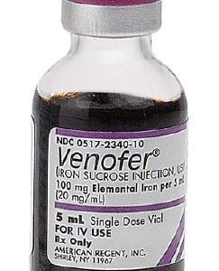 Venofer Iron Sucrose Complex 20 mg / mL Injection 5 mL