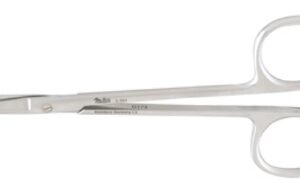 Iris Scissors Economy 4-1/2 Inch Length Floor / Office Grade Pakistani Stainless Steel Finger Ring Handle Straight Sharp Tip / Sharp Tip