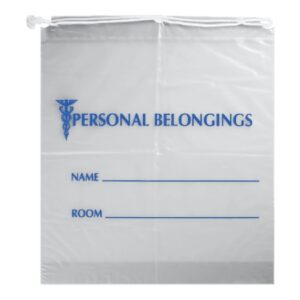 Patient Belongings Bag 20 X 20 Inch Plastic Clear Drawstring Closure