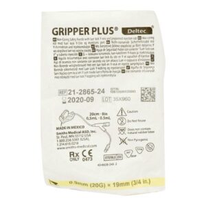 Huber Infusion Set Gripper Plus 20 Gauge 3/4 Inch 8 Inch Tubing Split Septum Y-Site Port