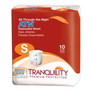 Unisex Adult Incontinence Brief Tranquility ATN Small Disposable Heavy Absorbency
