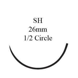 Absorbable Antibacterial Suture with Needle Coated Vicryl Plus Polyglactin 910 SH 1/2 Circle Taper Point Needle Size 3-0 Braided