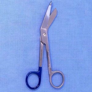 Bandage Scissors Surgi-OR Lister 5-1/2 Inch Length Mid Grade Stainless Steel NonSterile Finger Ring Handle Angled Blunt Tip / Blunt Tip