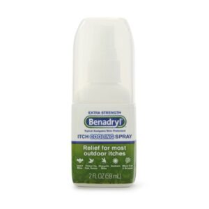 Itch Relief Benadryl 2% – 0.1% Strength Spray 2 oz. Bottle