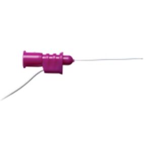 EMG Needle Electrode with Leadwire Ambu Neuroline Inoject 28 Gauge X 1-1/5 Inch Length X 30 Inch Lead Length Silicone Coated Stainless Steel Sterile Small Angle Tip Disposable