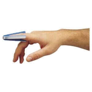 Finger Splint DeRoyal Adult Medium Bendable Prong Closure Left or Right Hand Silver