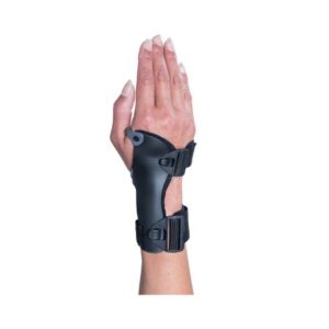 Wrist Splint Ossur Exoform Carpal Tunnel Low Profile Plastic / Nylon Right Hand Black / Blue / Gray Large