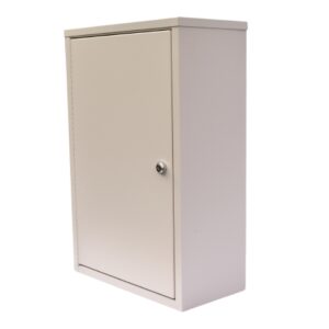 Narcotic Cabinet Beam Wall Mount Steel 2 Shelves Double Key Lock