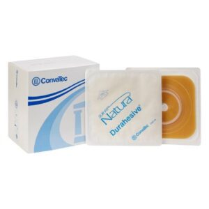 Ostomy Barrier Sur-Fit Natura Trim to Fit, Extended Wear Durahesive Without Tape 45 mm Flange Hydrocolloid 1 to 1-1/4 Inch Opening 4 X 4 Inch