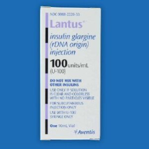 Lantus Insulin Glargine, Human Recombinant Analog 100 U / mL Injection 10 mL