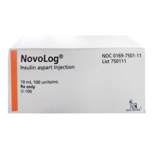 NovoLog Insulin Aspart 100 U / mL Injection 10 mL