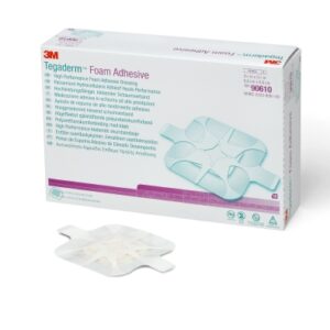 Foam Dressing 3M Tegaderm High Performance 3-1/2 X 3-1/2 Inch With Border Film Backing Acrylic Adhesive Square Sterile