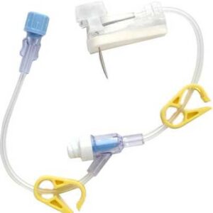 Huber Infusion Set Gripper Plus 20 Gauge 1-1/4 Inch 8 Inch Tubing Split Septum Y-Site Port