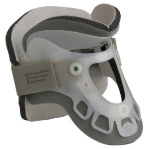 Rigid Cervical Collar with Replacement Pads Aspen Pediatric Preformed Pediatric (3 to 6 Years) Size PD5 Two-Piece / Trachea Opening 8-1/2 to 13 Inch Neck Circumference